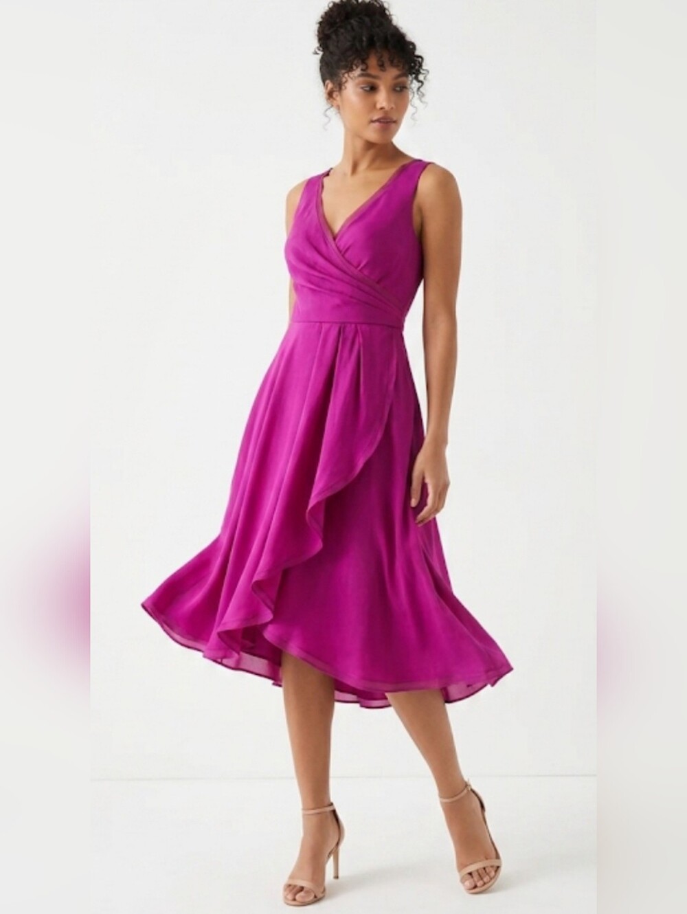 QUILLARE / ANTHROPOLOGIE WOMEN'S Elegant Pink Sleeveless Dress, SIZE 2.